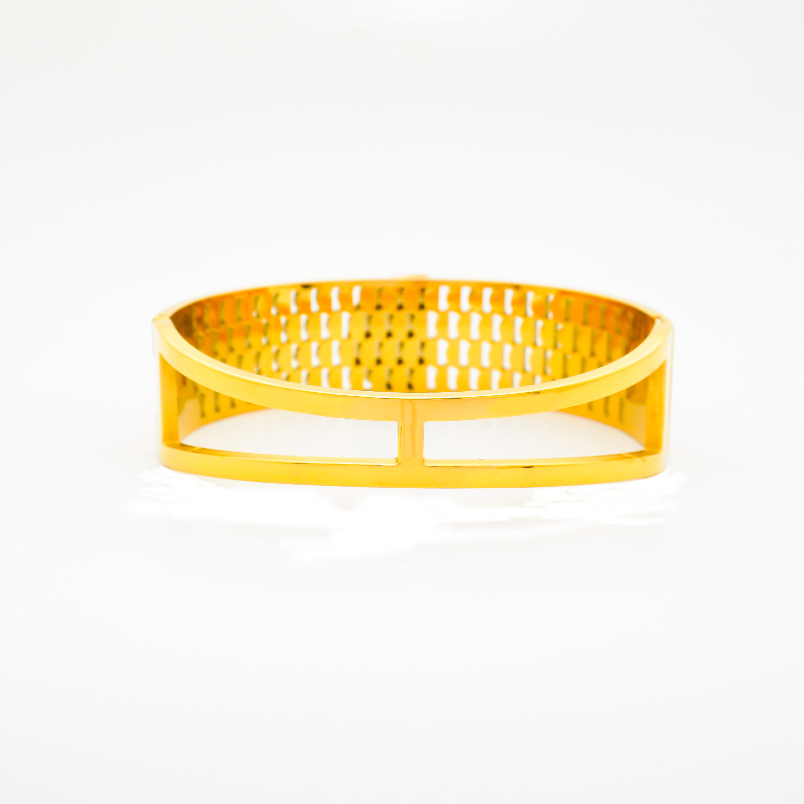 Anti Tarnish Designer Bracelet with Crystal “D” Initial | Stylish Women’s Cuff Bracelet - Image 3