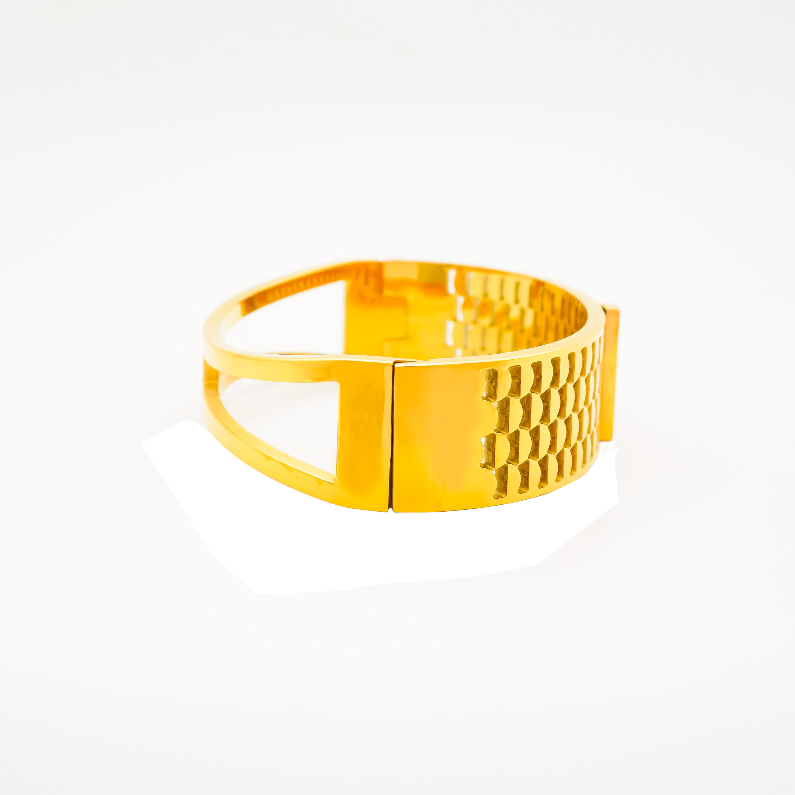 Anti Tarnish Designer Bracelet with Crystal “D” Initial | Stylish Women’s Cuff Bracelet - Image 4