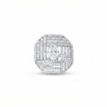 Luxury American Diamond Statement Ring for Women | Silver Plated Crystal Party Wear Ring | Stylish Adjustable Fashion Jewellery